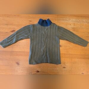 Petit Bateau kid's Green Turtleneck Sweater